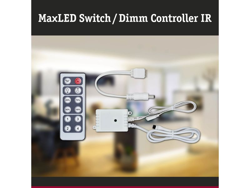 Paulmann Controller MaxLED, inkl. Fernbedienung Einfarbige MaxLED Strips schalten und steuern