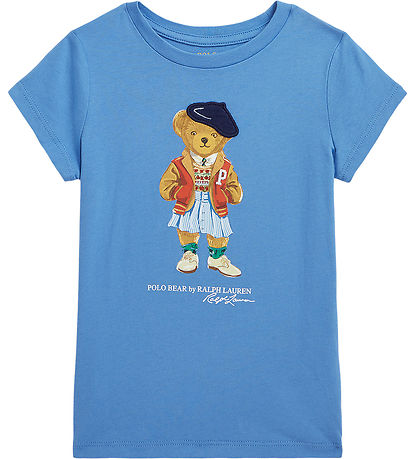 Polo Ralph Lauren T-Shirt - New England Blue m. Kuscheltier
