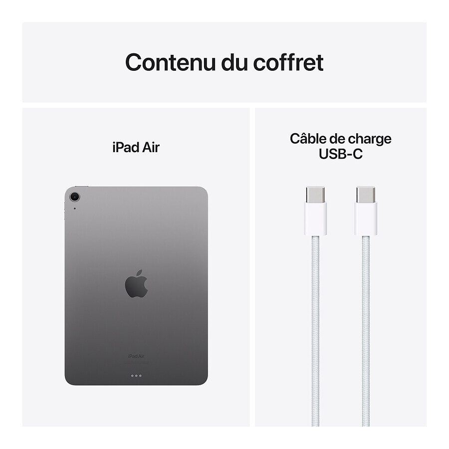 Apple iPad Air M2 2024 13 pouces Wi-Fi - 512 Go - Gris sidéral