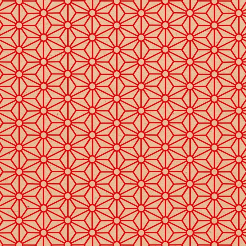 Kraft brut 70g, rl 50x0,70m Losanges rge - Rouge