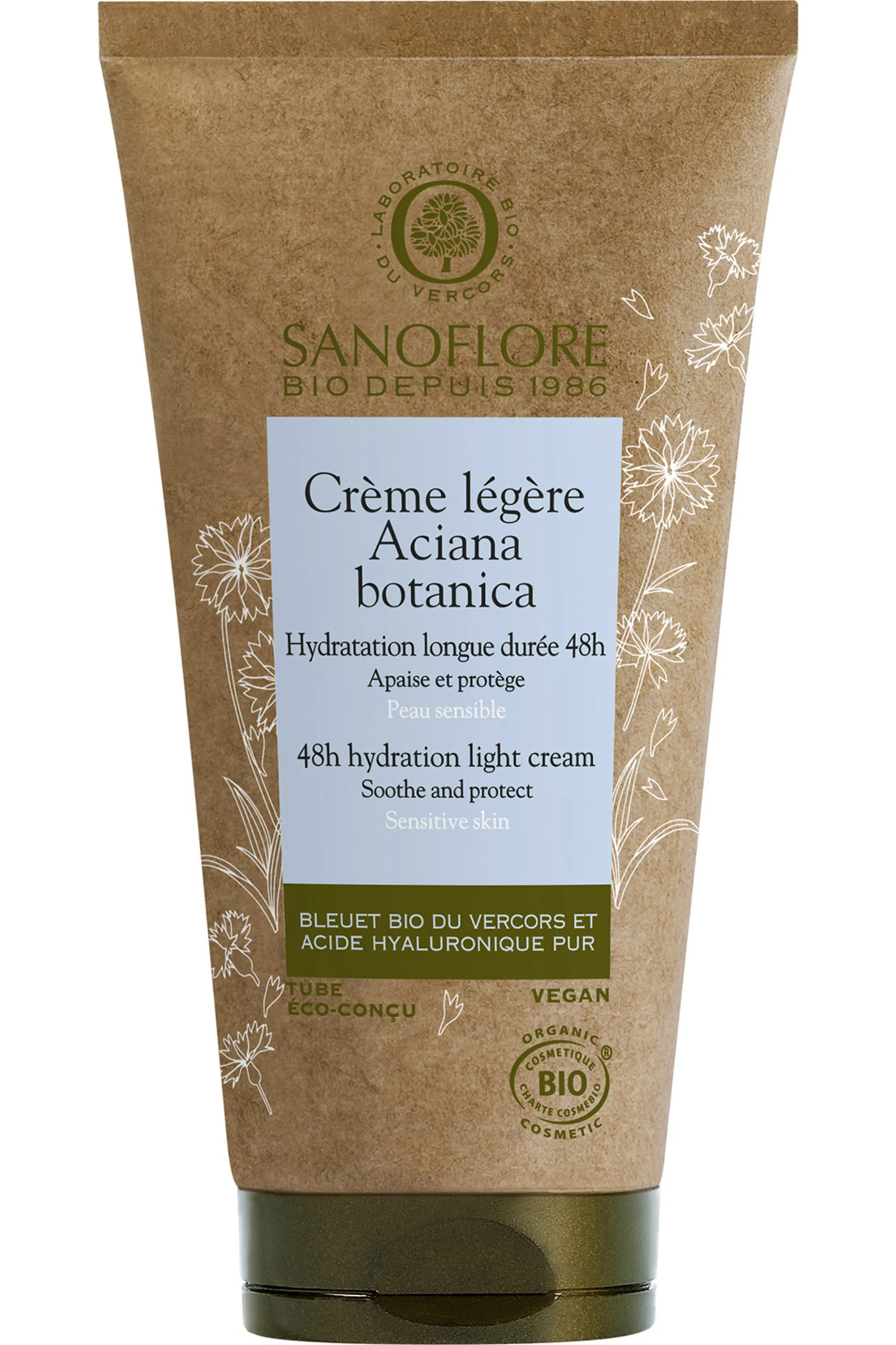 Sanoflore Crème légère hydratante apaisante Aciana Botanica-50 ml