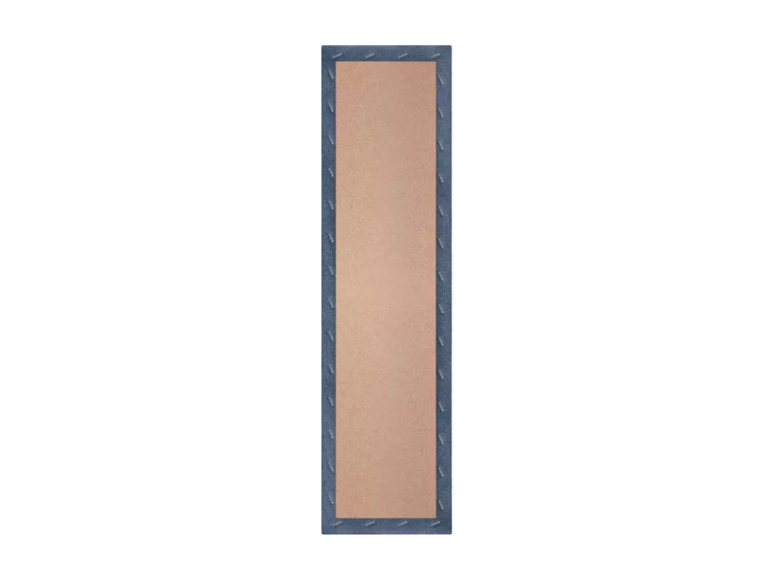 DHOME Lot de 6 Panneaux Rembourrés en Tissu Aqualine Autocollants pour Mur Acoustiques Absorbants Protection contre les Chocs (Bleu, 60x20cm, x6)
