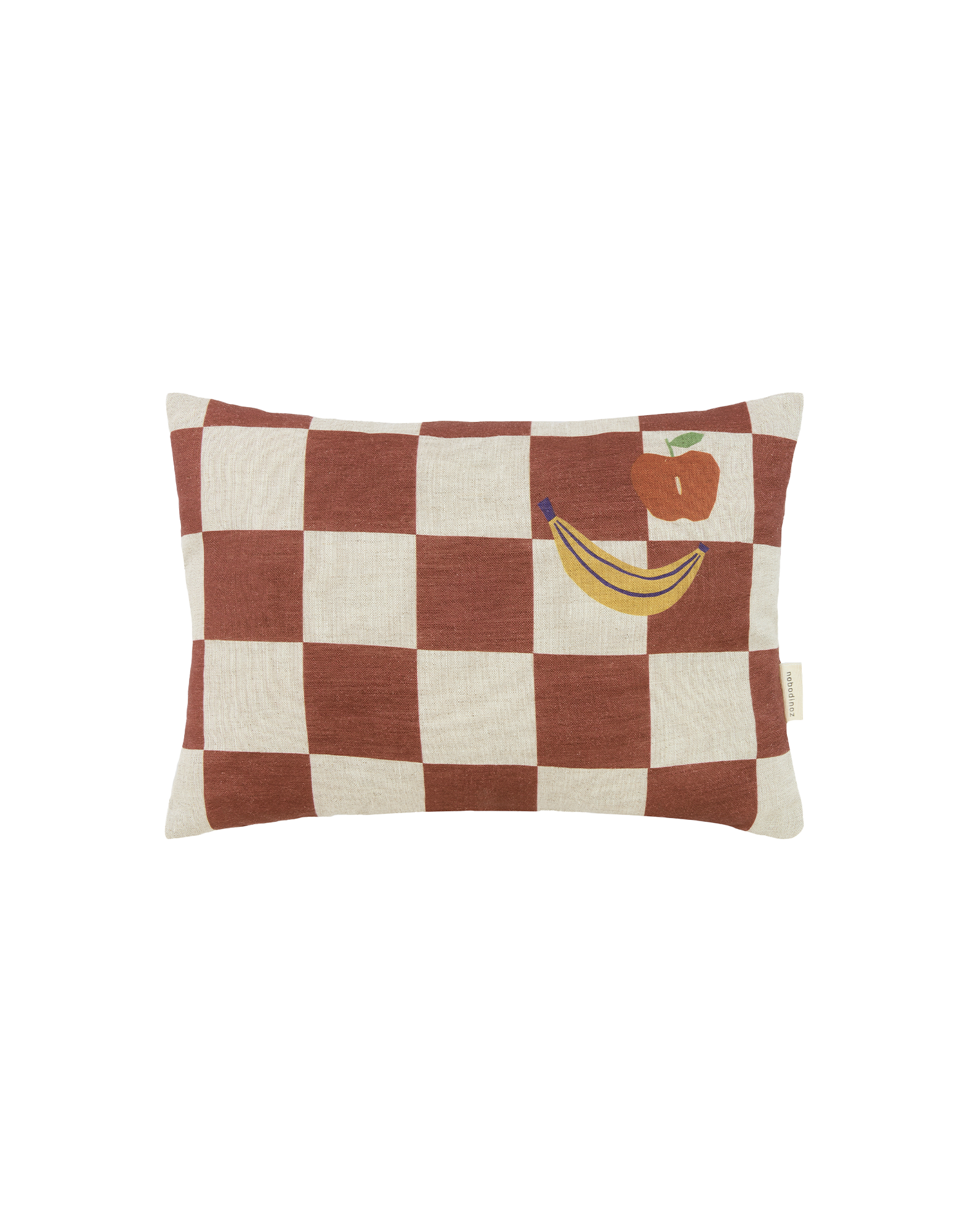 Coussin rectangulaire en lin français vibes s | Rouge