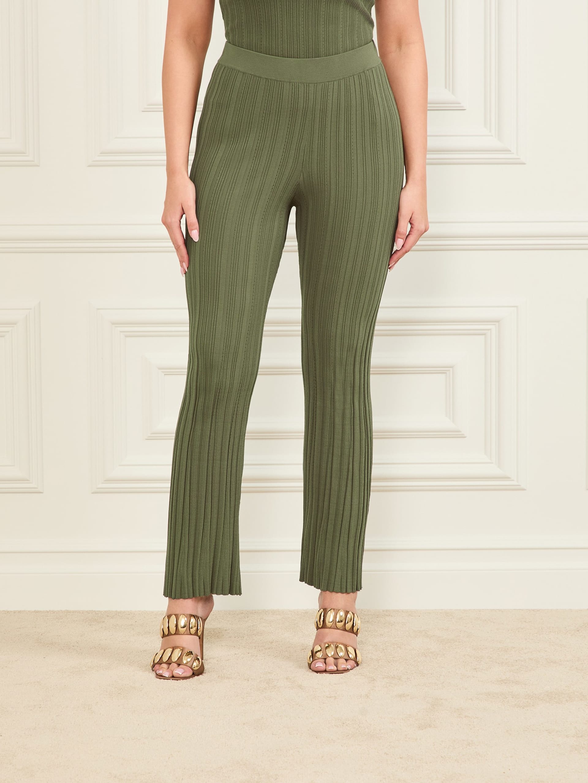 Calça de malha flare Giada