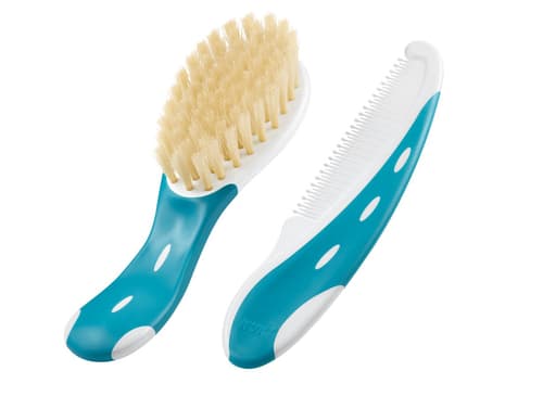 NUK Babybürste mit Kamm 100% Naturhaar