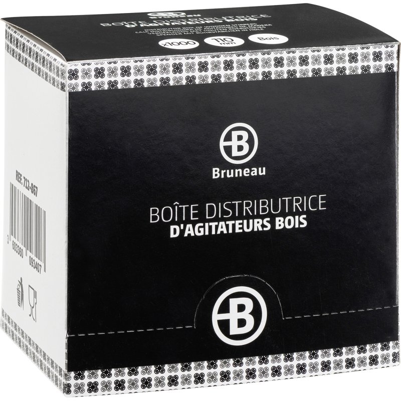 Agitateurs en bois, longueur 110 mm - Boîte distributrice de 1000