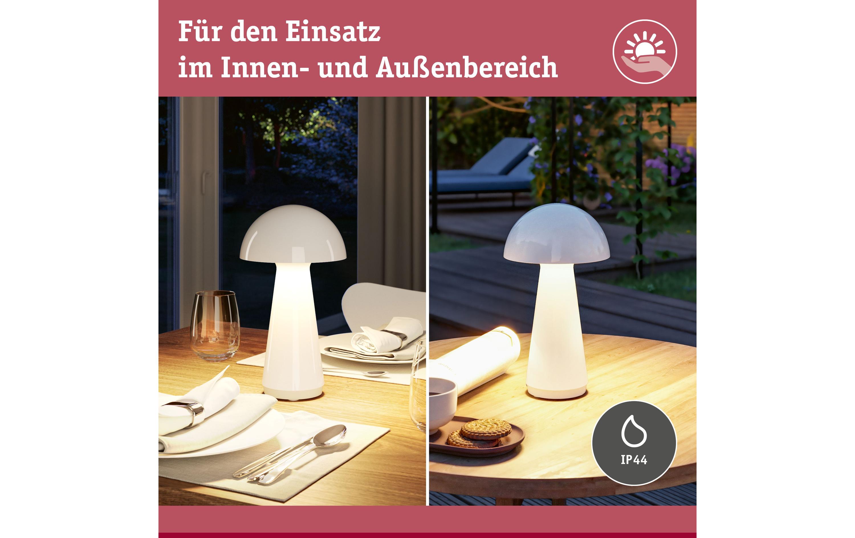 Akkuleuchte Onzo 3-Step-Dim IP44 2700K WeissLED Akkutischleuchte