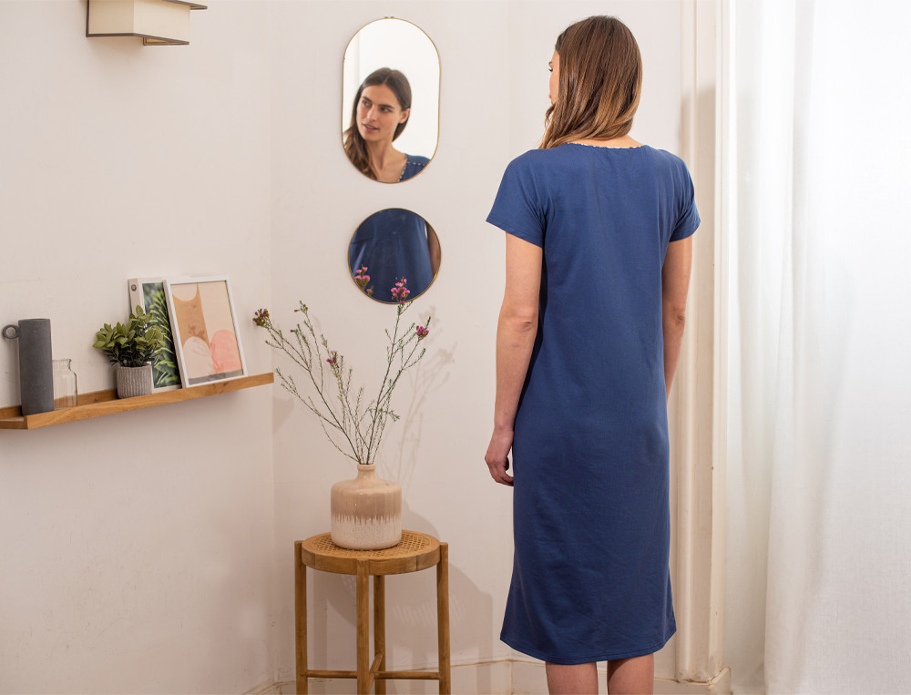 Chemise de nuit-Poésie marine