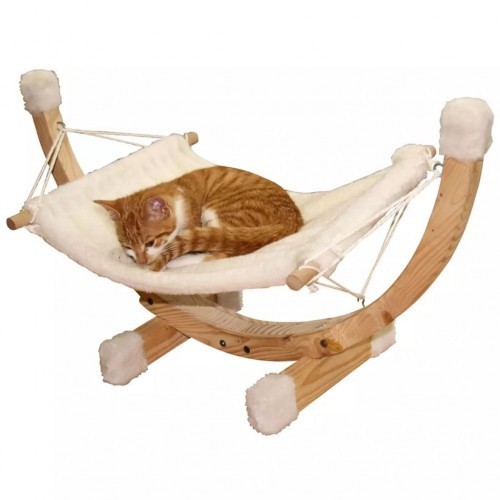 Cama de rede branca para gatos