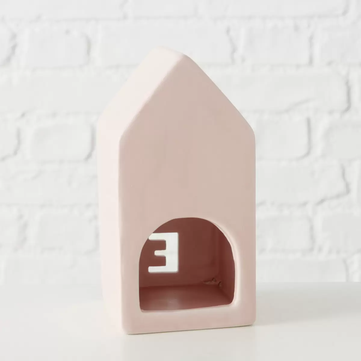 Teelichthalter Haus Lonel rosa,weiss