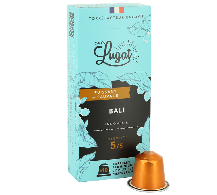 10 capsules compatibles Nespresso® Bali - CAFÉS LUGAT