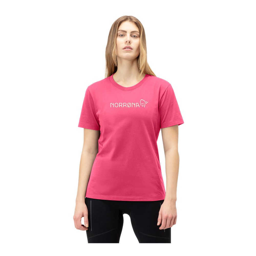 Norrona/29 COTTON VIKING - Tee-shirt Femme honeysuckle