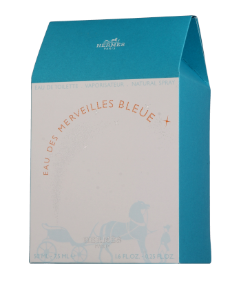 Hermès Eau des Merveilles Bleue Set mit Mini EdT Spray 50ml-7,5ml
