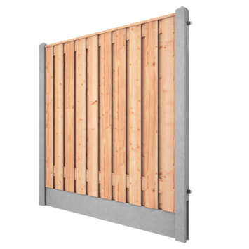 Hout beton schutting Douglas hout grijs per meter