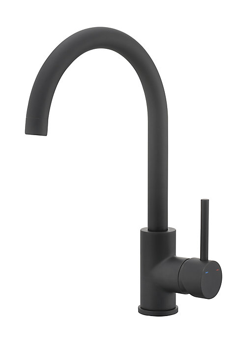 Mitigeur de cuisine Katiki en laiton couleur noir H.33,5 cm