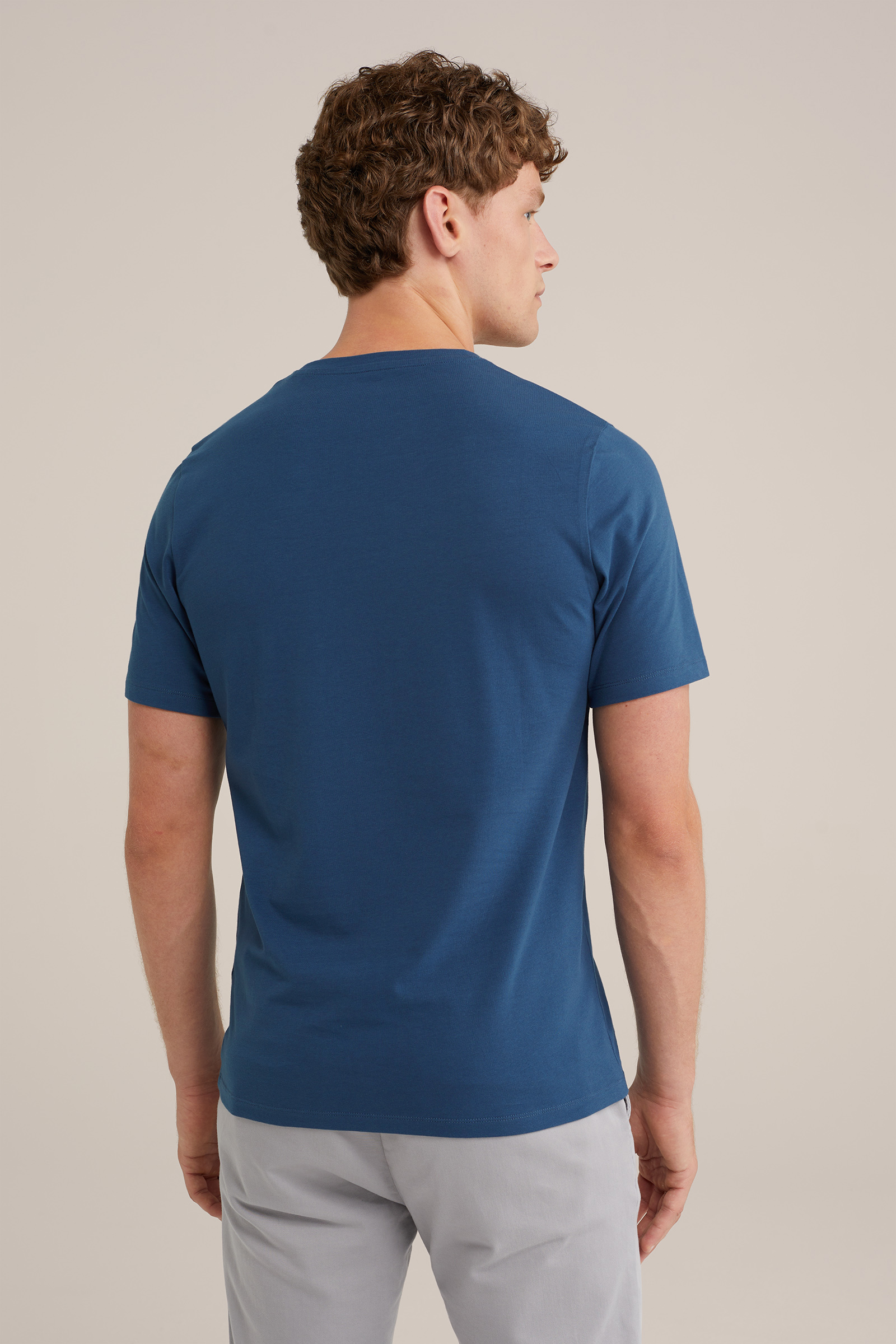 T-shirt WE Fashion Donkerblauw