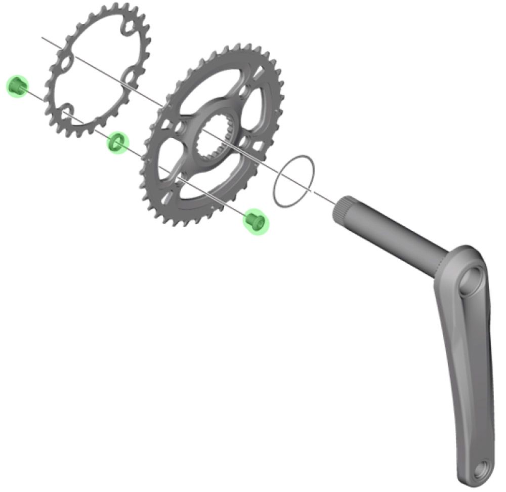 Shimano SLX Kettenblattschrauben für FC-M7100-2/M7120-B2 (4 Stück) kaufen | Bike-Discount