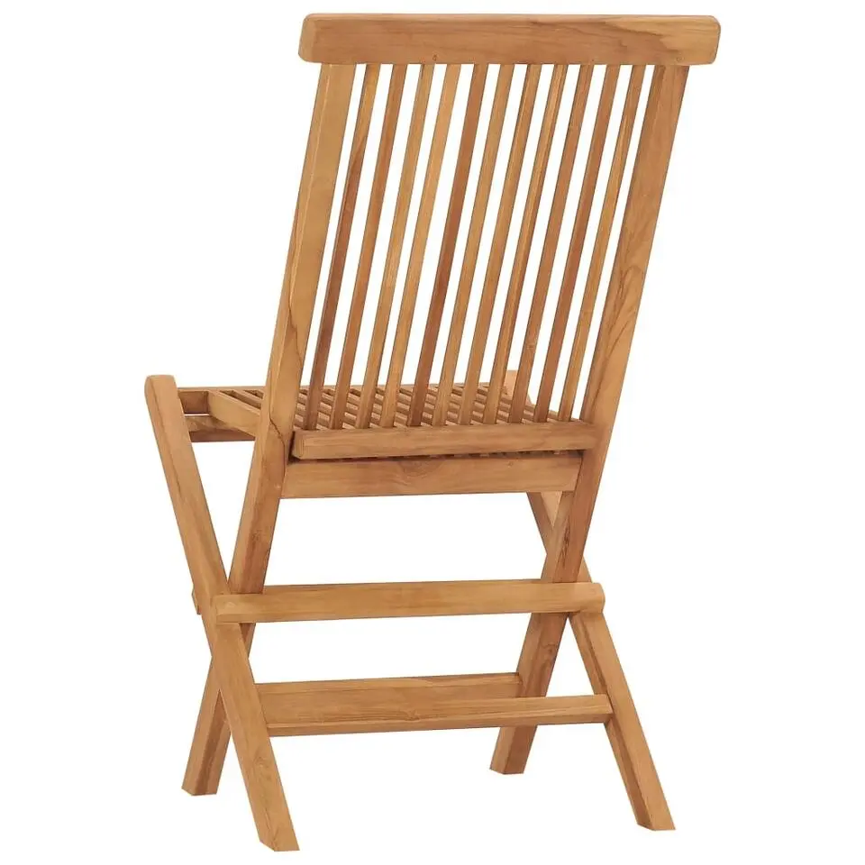 vidaXL - Tuinstoelen - Bruin - Hout - 2 stuks - Inklapbaar