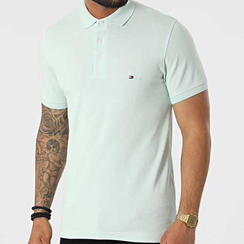 Polo Manches Courtes 1985 Slim 7771 Turquoise Clair