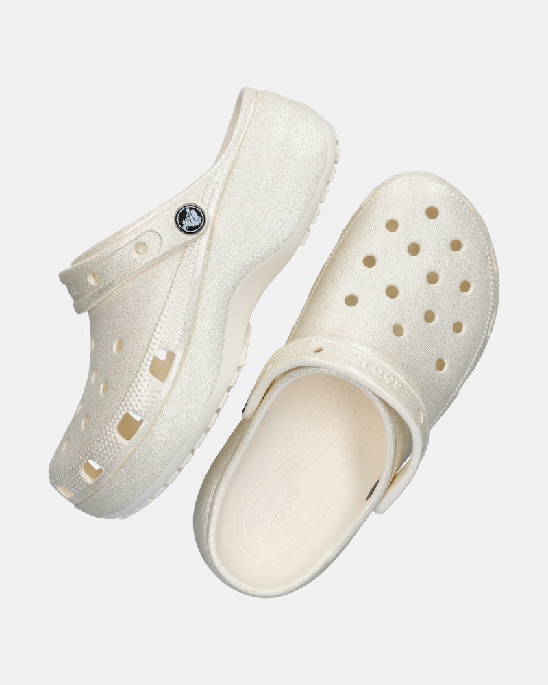 Crocs Classic Platform Glitter Instapschoenen  - wit
