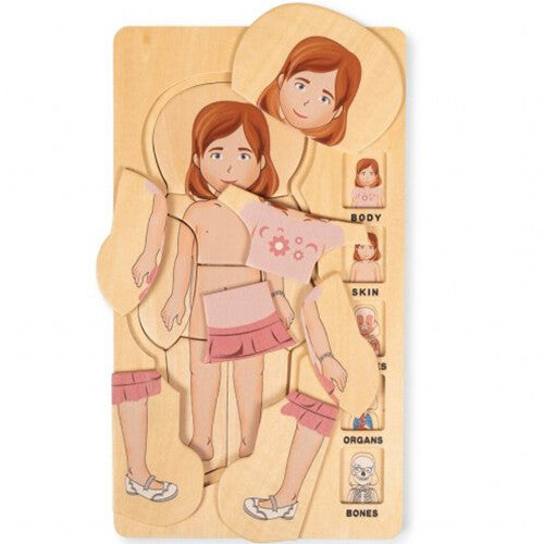 Mama memo vijf lagen puzzel lichaam meisje - 4x7 st