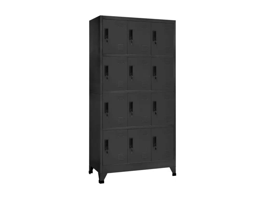 Armoire à casiers Anthracite 90x45x180 cm Acier
