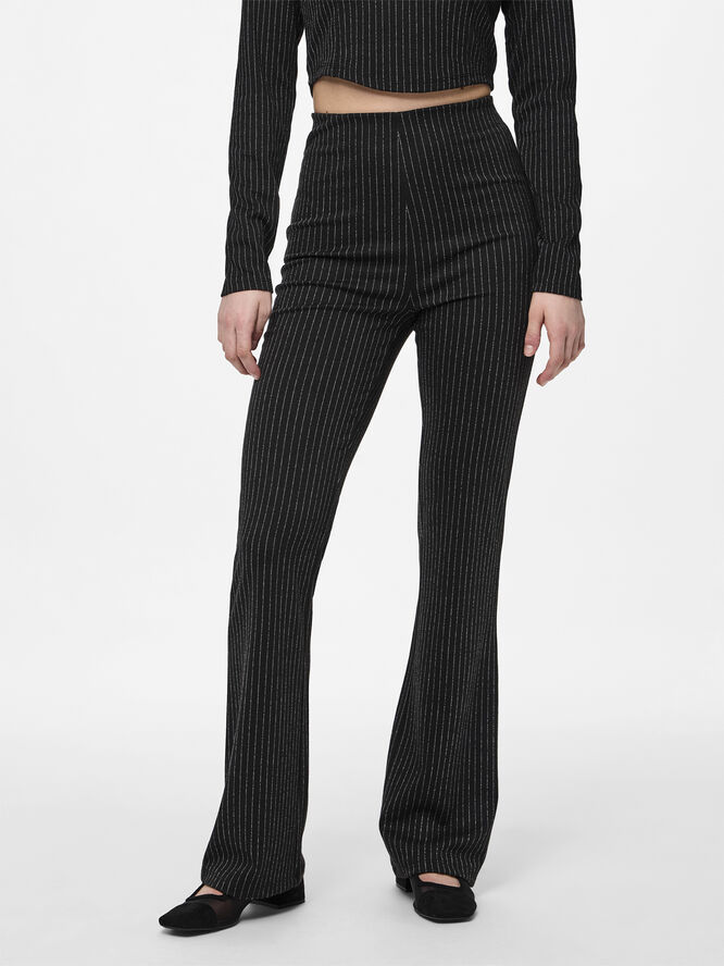 Pieces PCNIANNAH HW FLARED PANTS Striber/tern