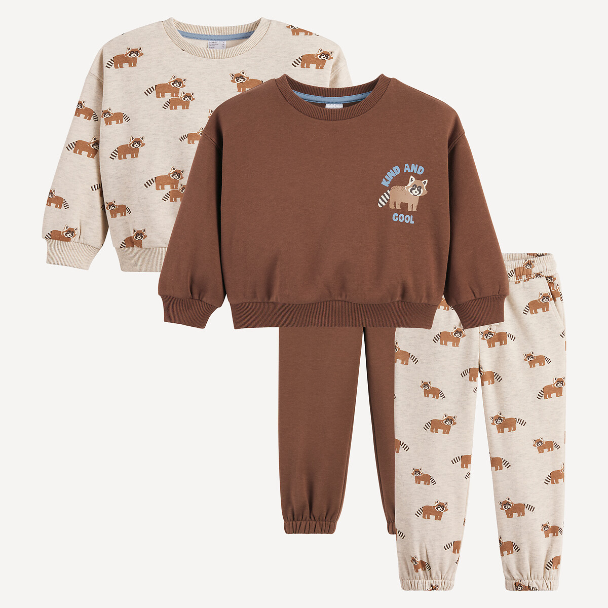 COLEÇÃO LA REDOUTE<br>Conjunto de 2 peças, composto por suéter e calça de moletom