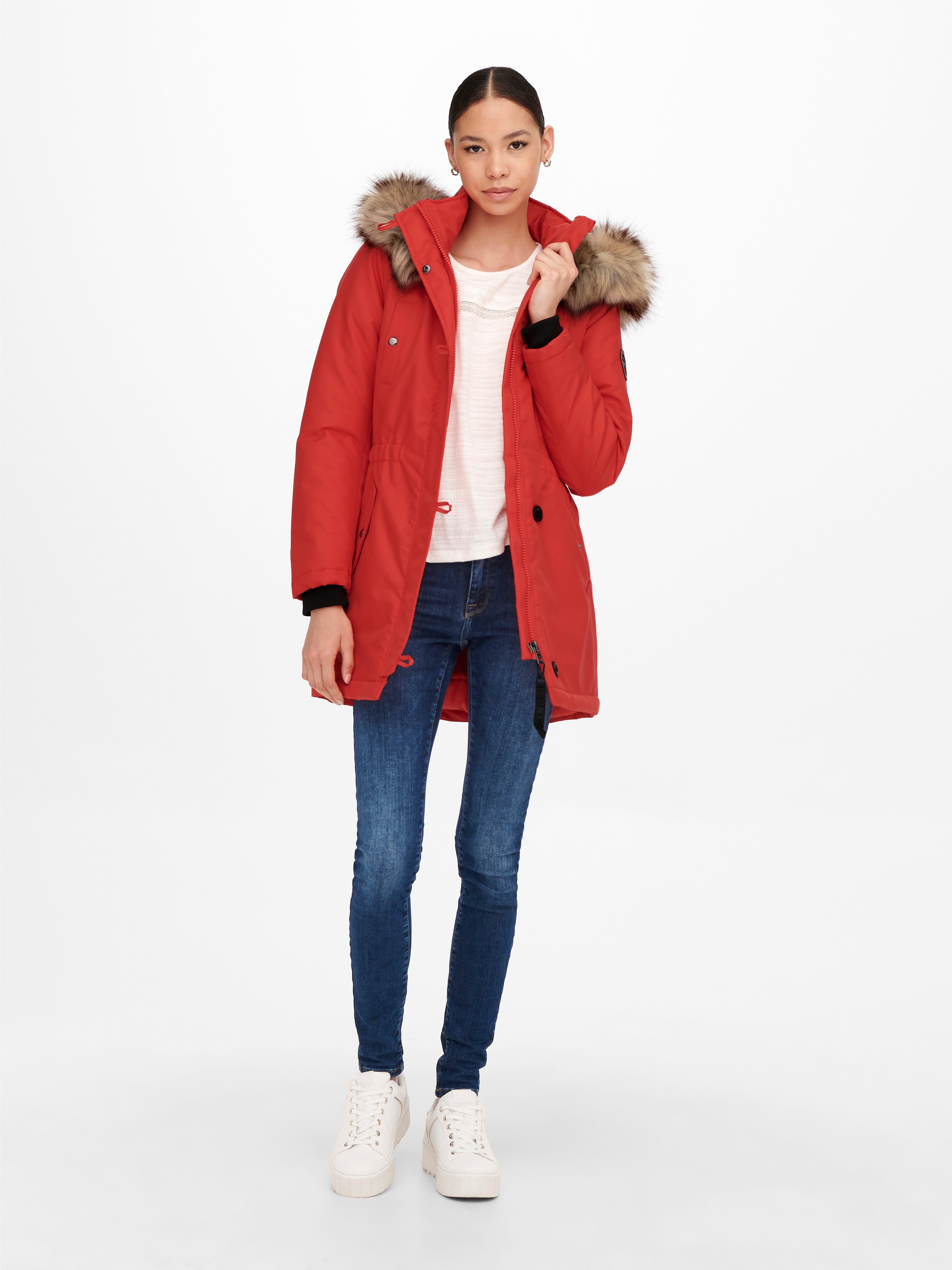 ONLIRIS Langer Parka Red Alert