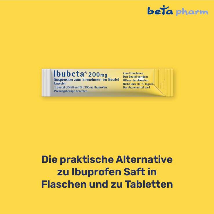 Ibubeta 200 mg Suspension zum Einnehmen im Beutel, 20 St