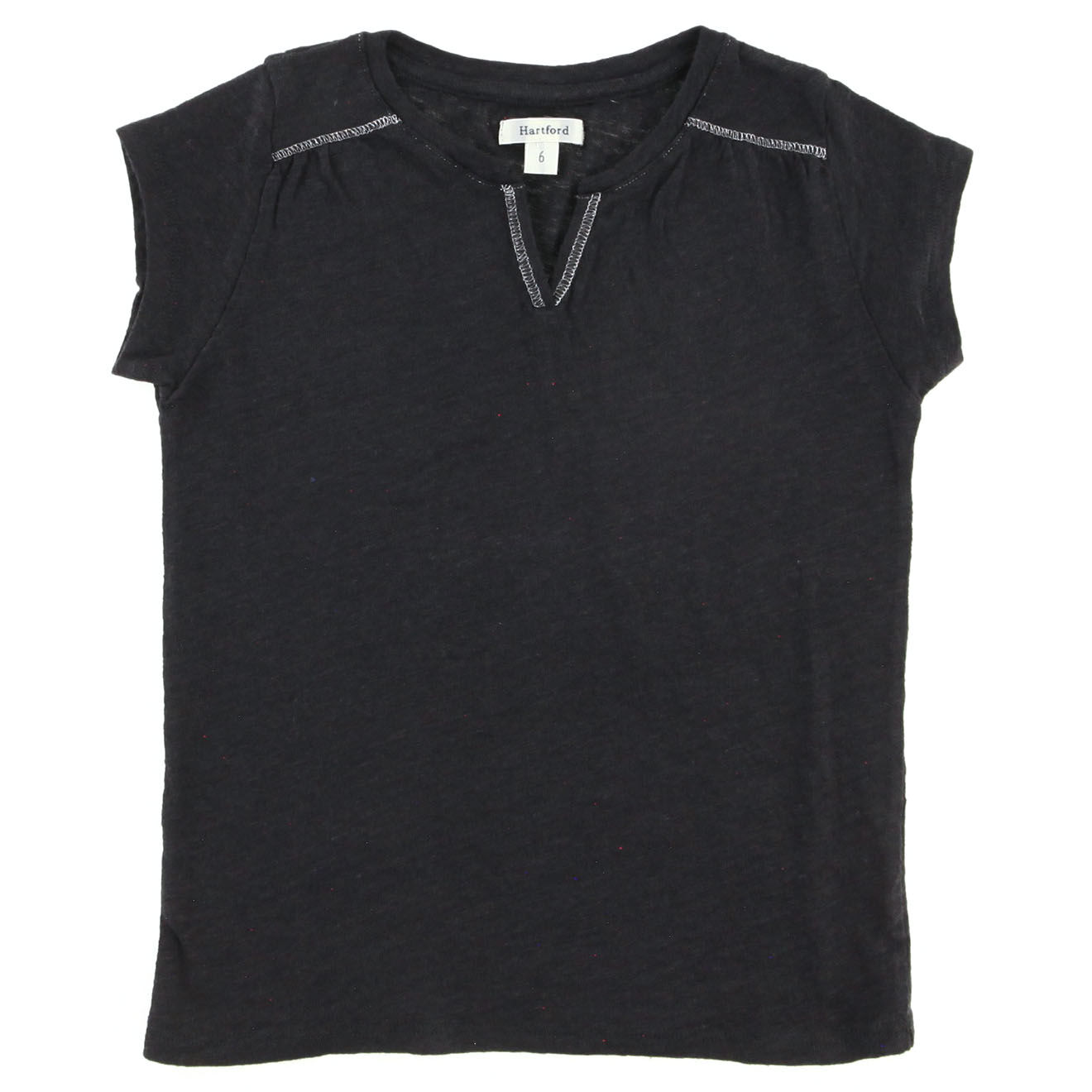 Hartford T-Shirt Inaya 100% Lin gris anthracite