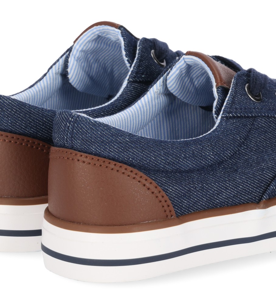 Chika10 Tênis infantil Dinoko 01 azul marinho