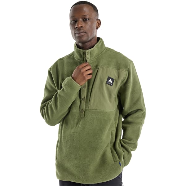 Veste polaire snowboard BURTON MEN'S CINDER FLEECE PULLOVER FOREST MOSS