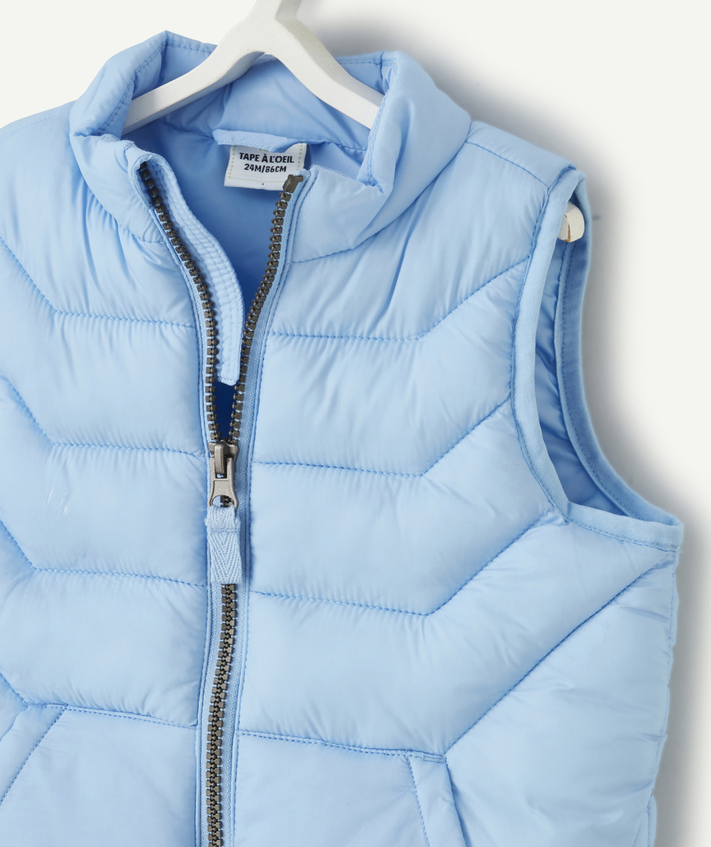 DOUDOUNE SANS MANCHES BÉBÉ GARÇON REMBOURRAGE RECYCLÉ BLEU PASTEL