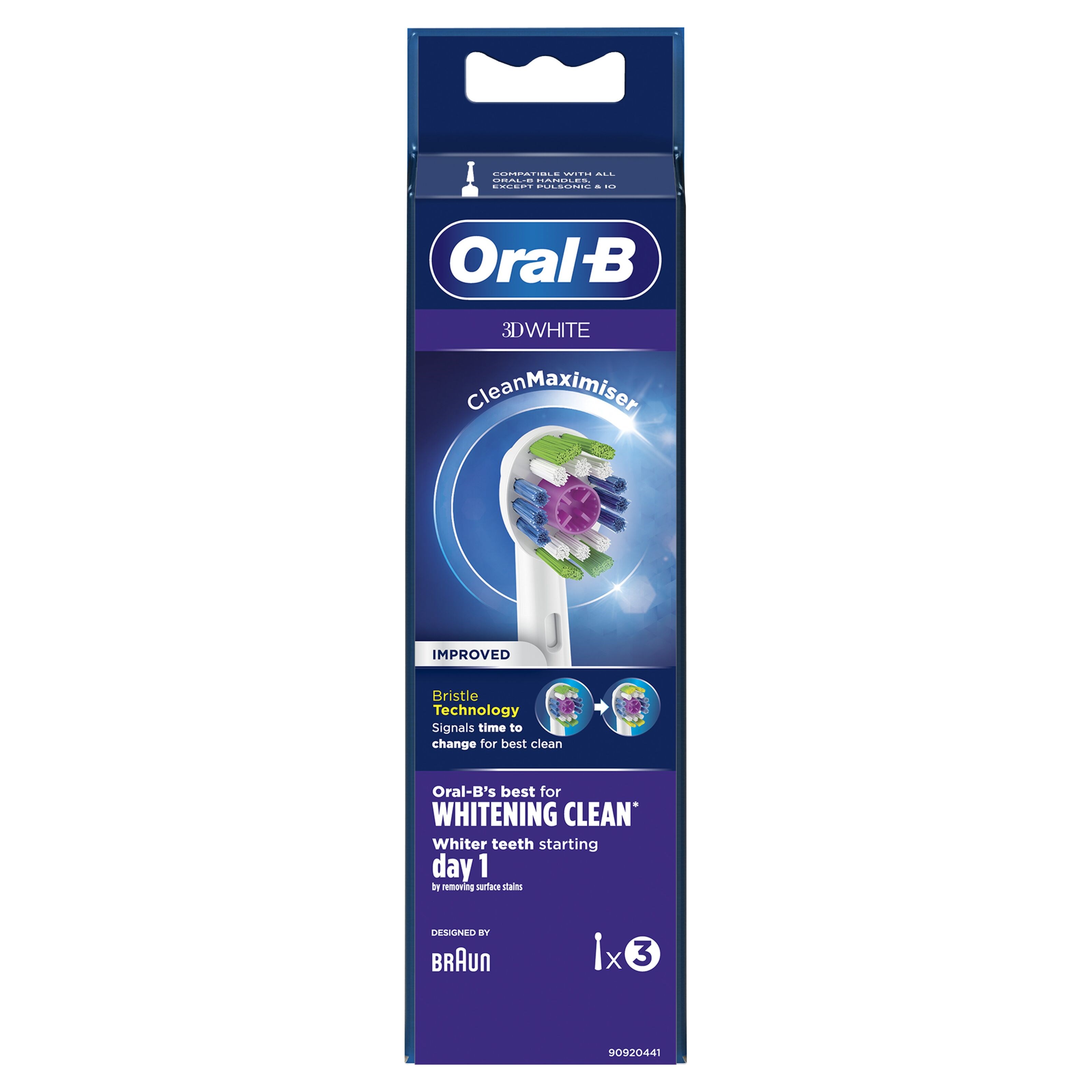 Oral-B 3D White Tannbørstehode 3-pk.