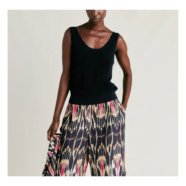 Momoni Top Luccia Maille Métallisé | Bleu nuit