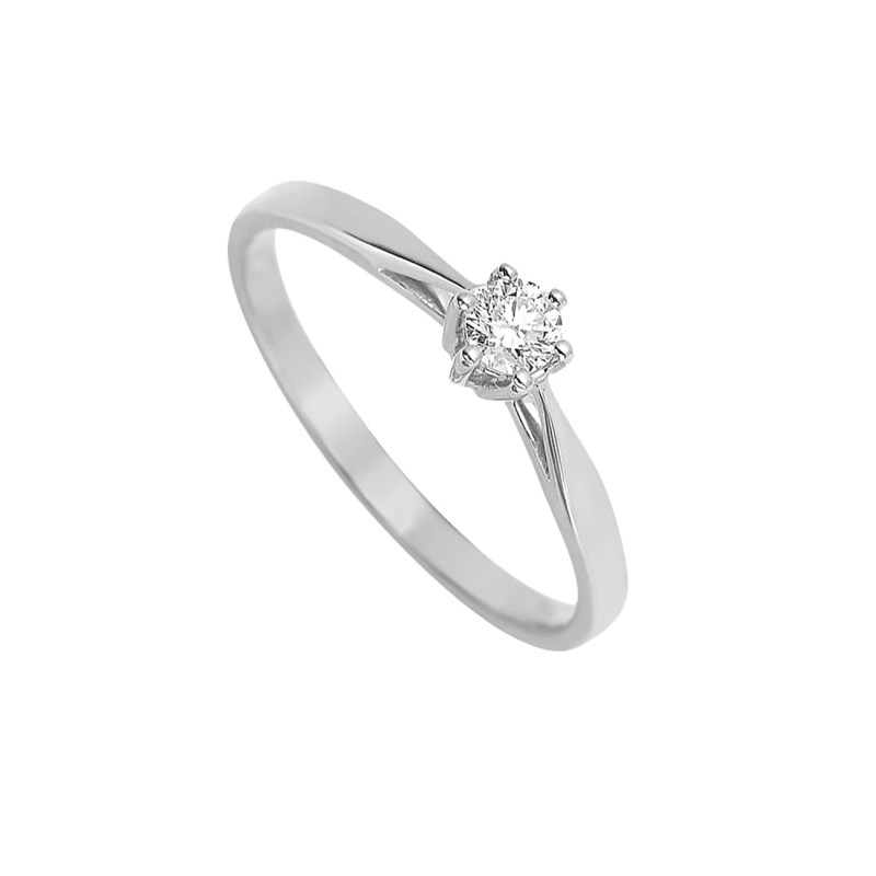 Bague Femme - Or 18 Carats - Diamant 0,14 Carats