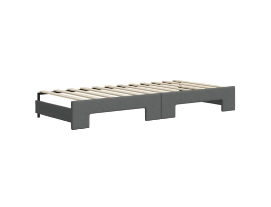 VIDAXL - Lit de jour avec lit gigogne gris foncé 90x200 cm tissu