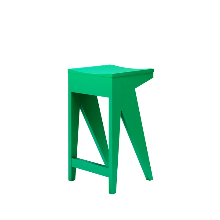OUT Objekte unserer Tage - Schulz Barhocker 65 cm, Esche, smaragd
