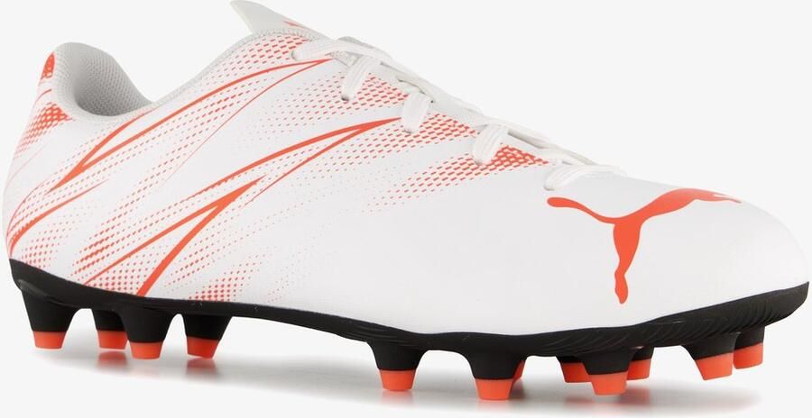 PUMA Attacanto FG kinder voetbalschoenen wit rood Uitneembare zool
