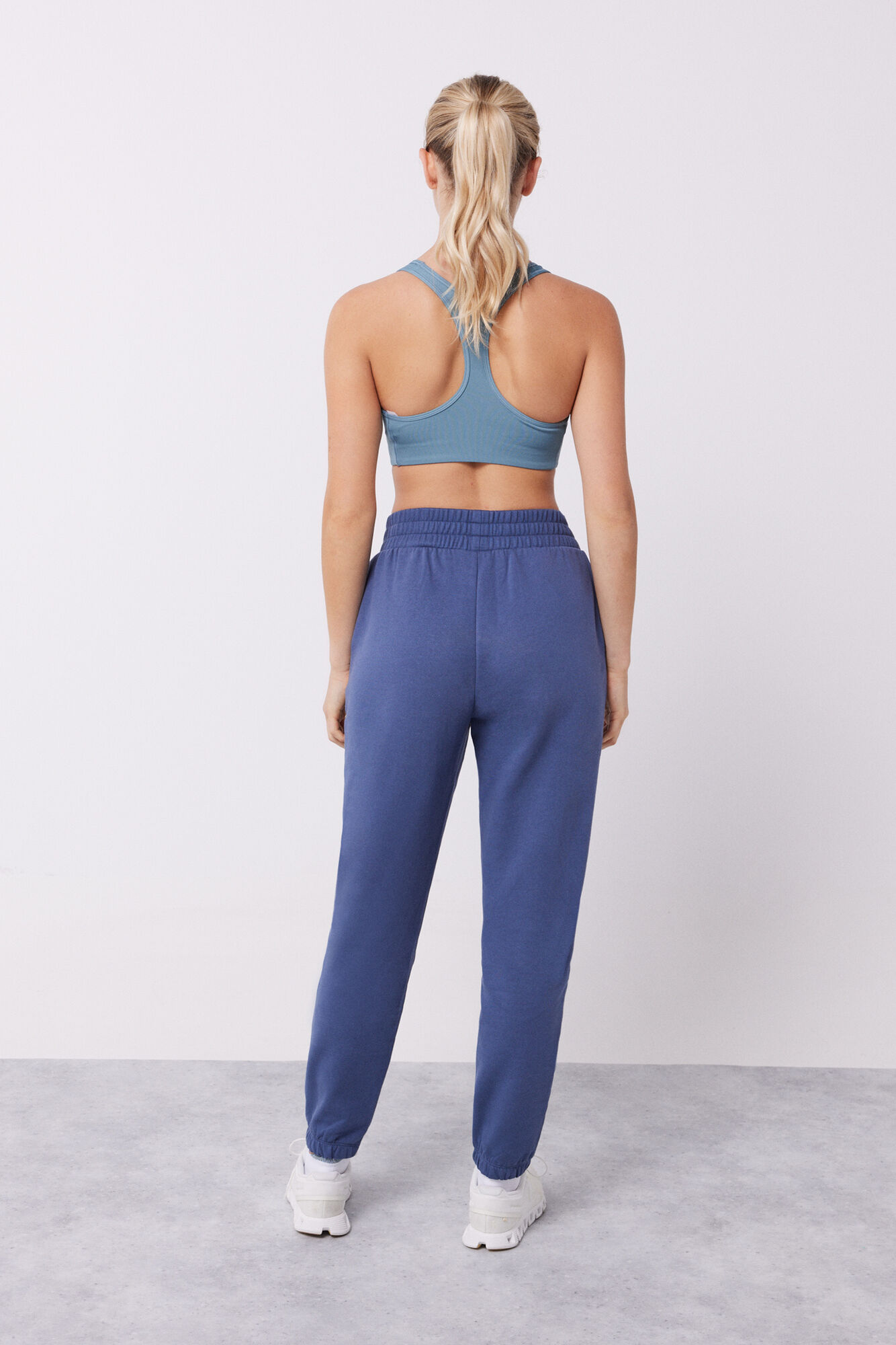 Calça jogger azul de algodão