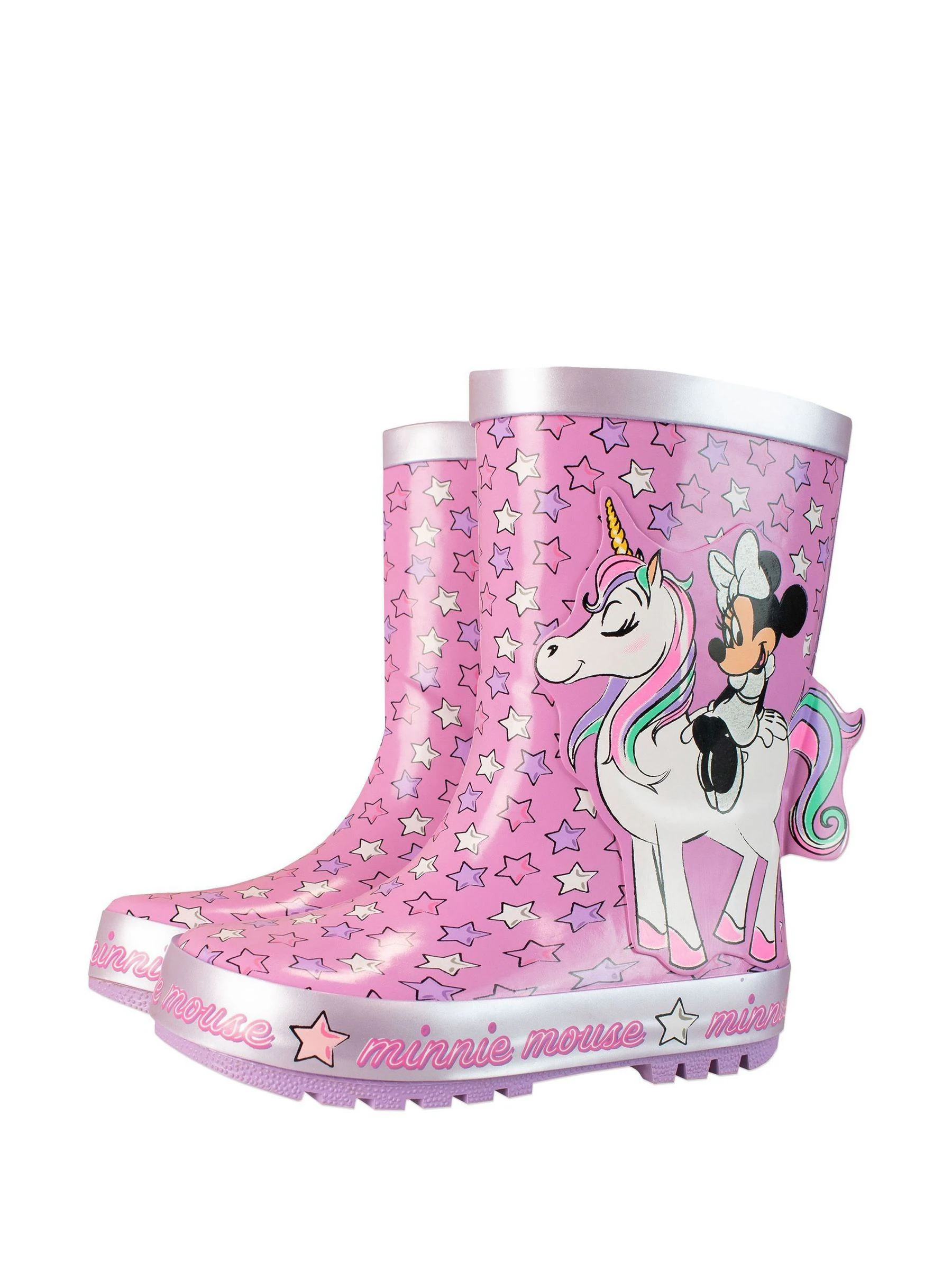 Minnie Mouse-figuur Laarzen met eenhoorn Print