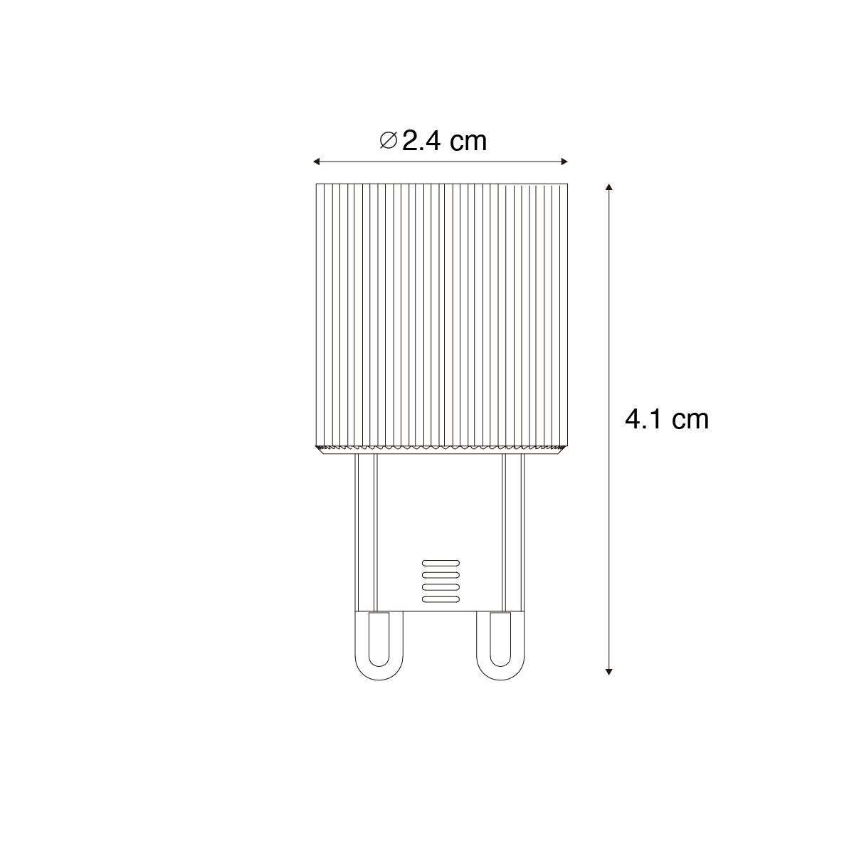 Set van 5 G9 24mm LED lampen 3W 300 lm 2700K
