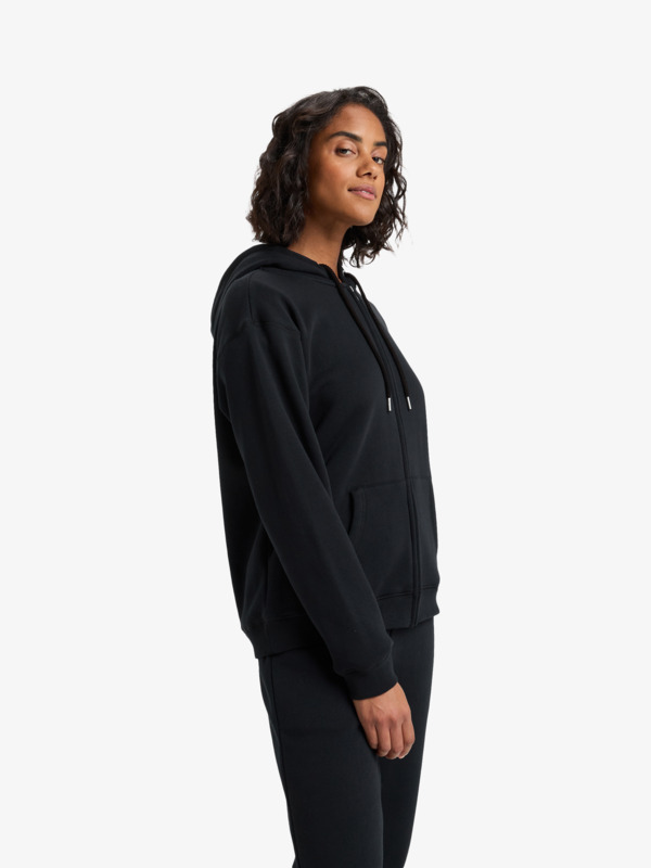 Surf Stoked Zipped Brushed Pull zippé à capuche Noir Femme