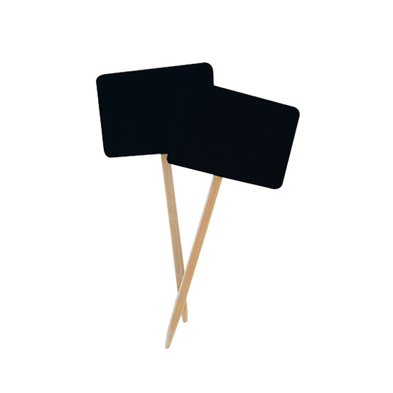 12 ardoises sur pic en bois de 8cm