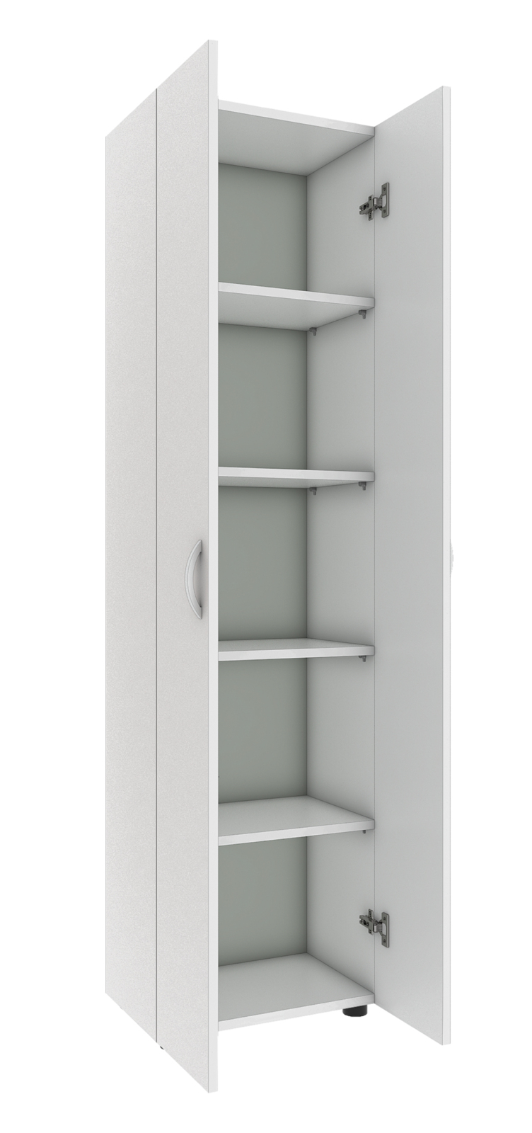 Büroschrank ULAS - weiß - 5 Fächer - 49 cm