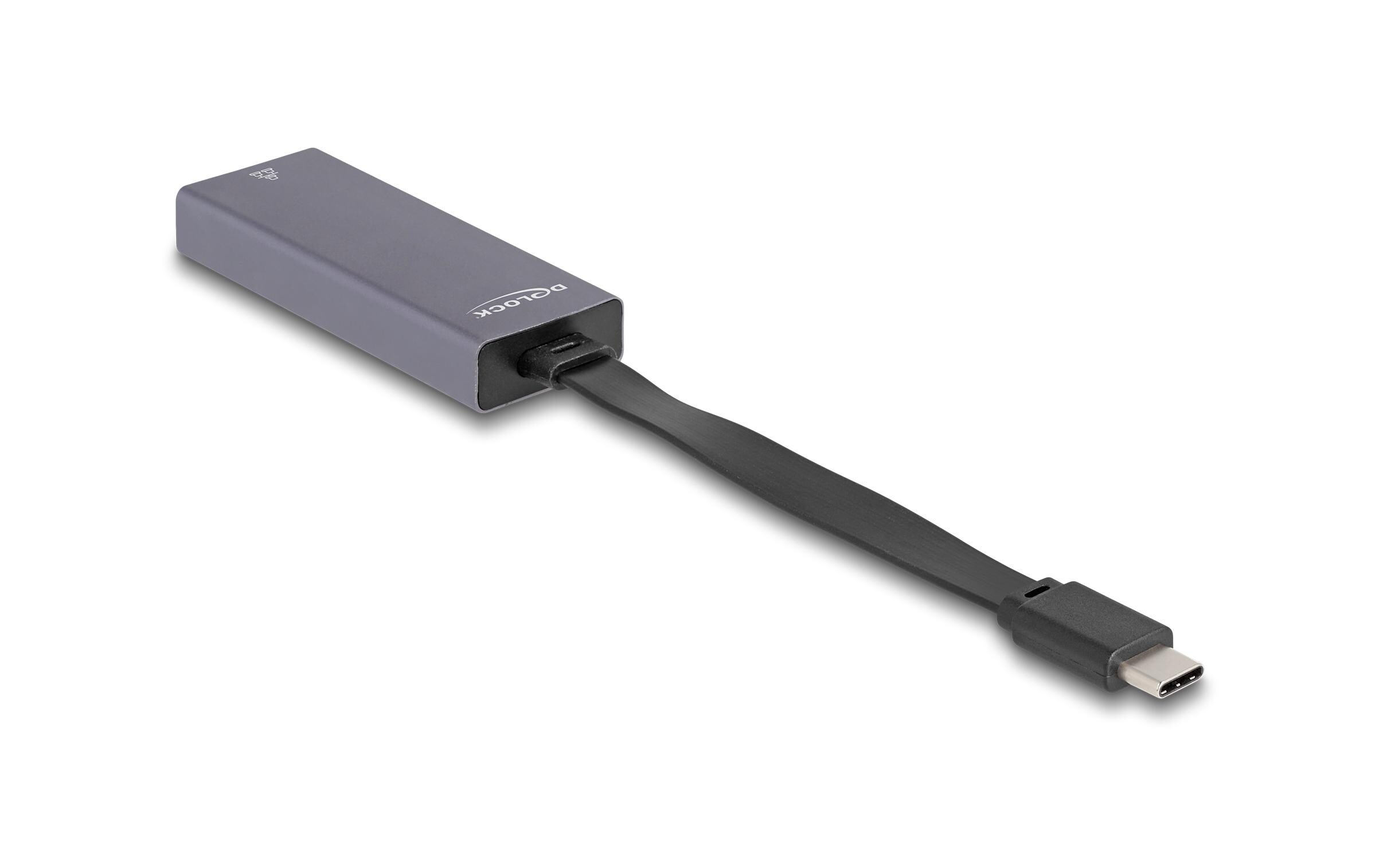 Netzwerk-Adapter USB Typ-C - RJ45, 2.5 GbpsDelock USB Type-C Adapter zu 2.5 Gigabit LAN slim