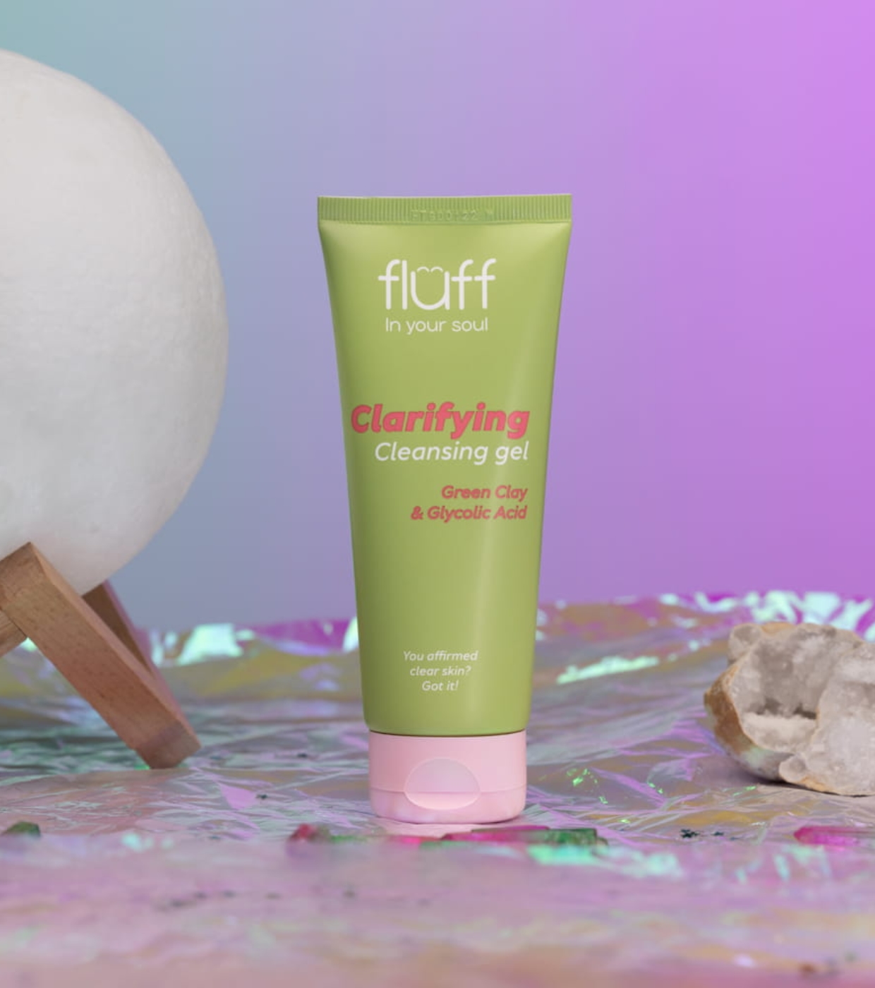 Fluff - *In Your Soul* - Gel de limpeza facial com argila verde e ácido glicólico Clarifying Gel