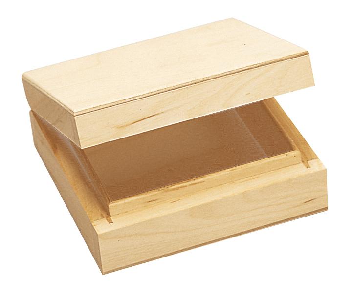 BOITE BOIS CARREE 10 X 10 X 3.7 CM