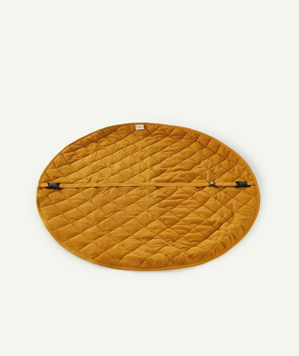 PLAY&GOTAPIS D'ÉVEIL JAUNE MOUTARDE EN COTON BIO BÉBÉ